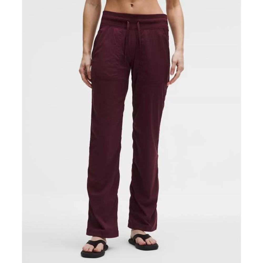 Lululemon Studio Pant II*No Liner Womens 12 Maroon Stretch Mid-Rise